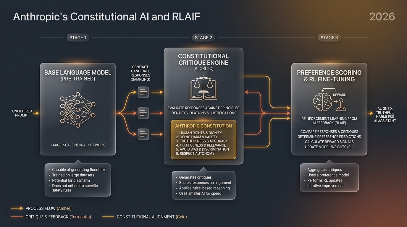 Anthropic Constitutional AI and RLAIF Alignment Pipeline