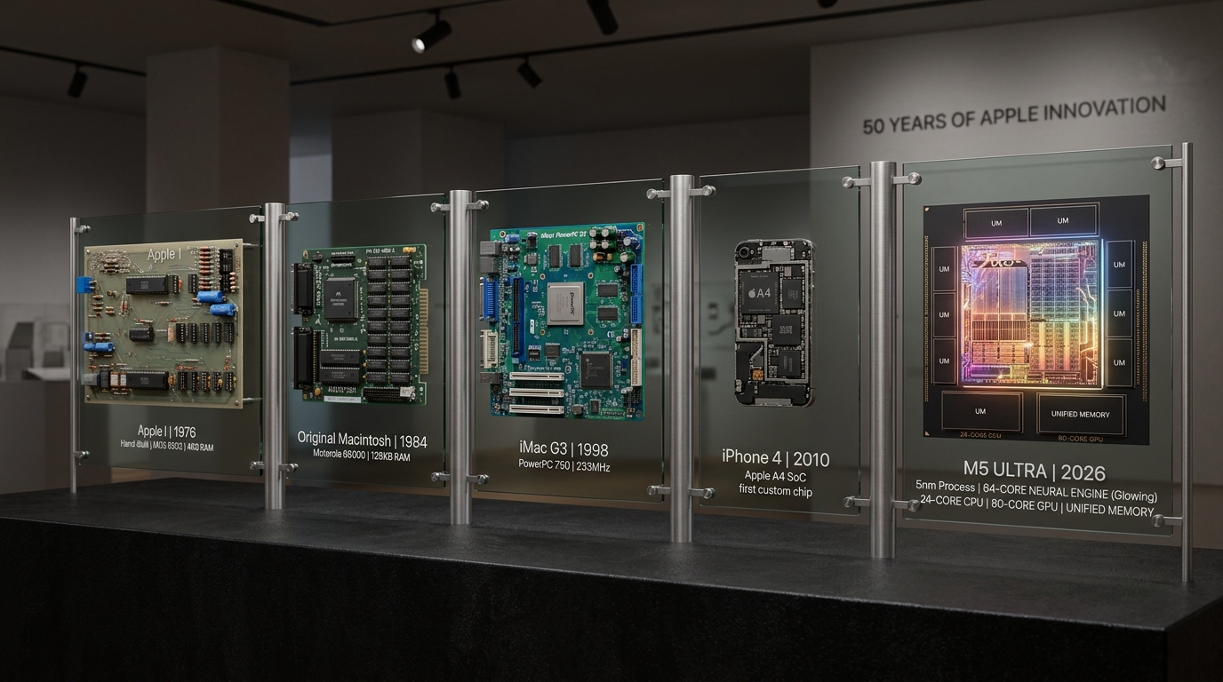 50 Years of Apple Innovation from Apple I to M-Series Apple Silicon