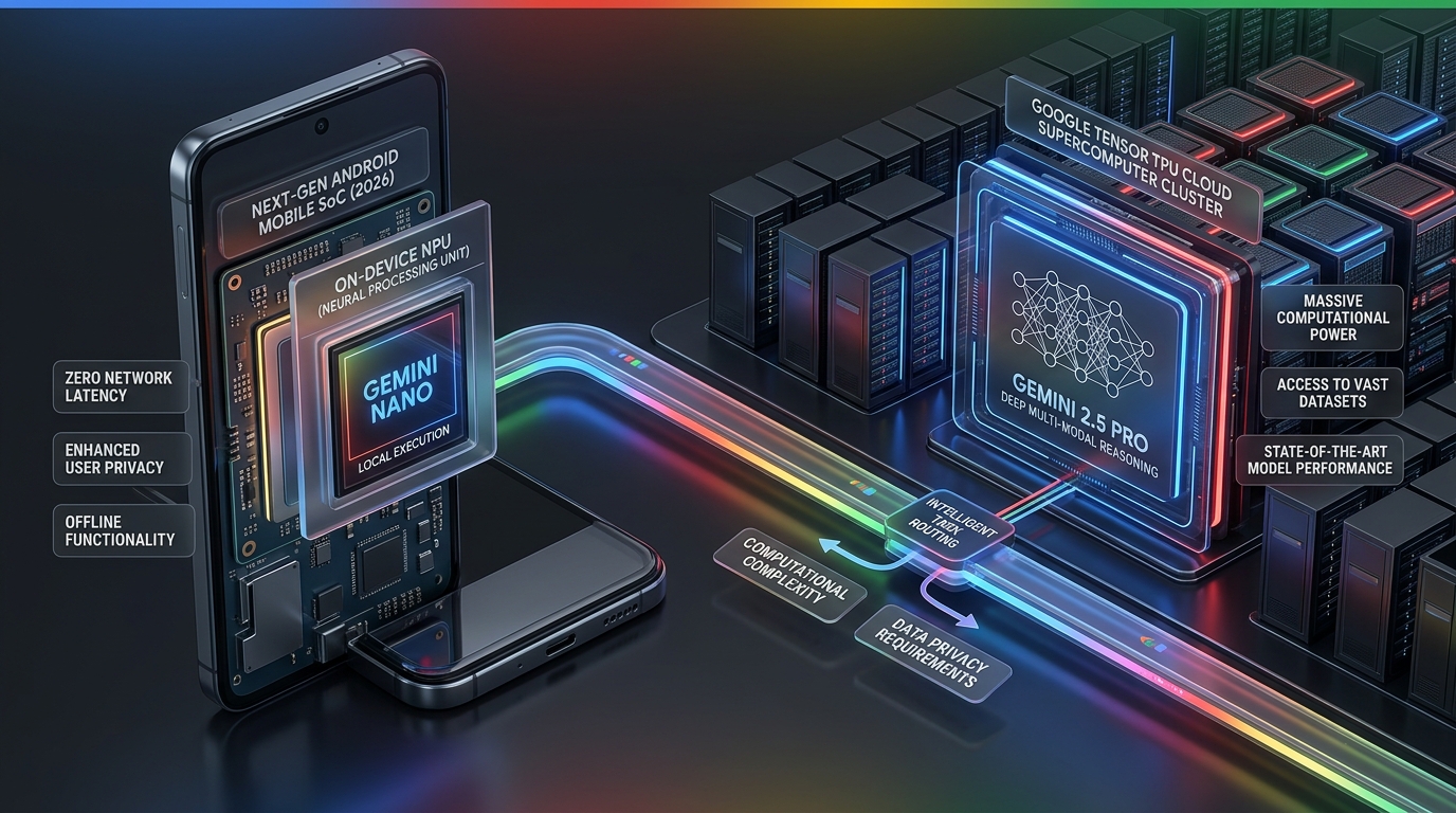 Google AI Hybrid Compute Topology On-Device NPU and Cloud TPU