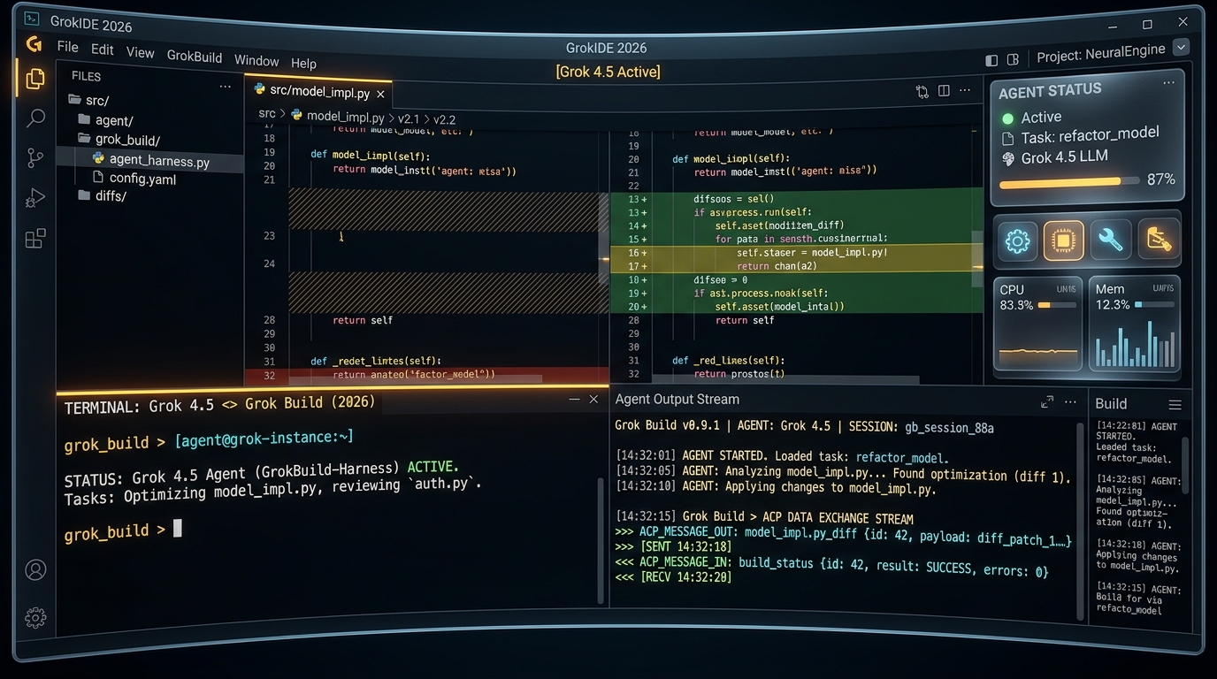Grok 4.5 and Grok Build Terminal Agent Architecture